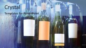  Presentation with bottling wine - Cool new theme with refrigeration system - dispenser with opened bottles backdrop and a light blue colored foreground