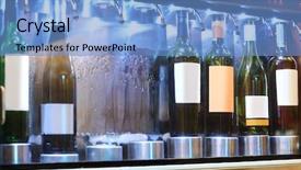  Presentation with refrigeration system - Cool new theme with refrigeration system - dispenser with opened bottles backdrop and a teal colored foreground