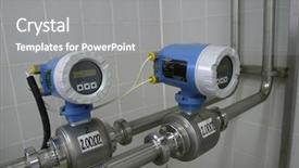  Presentation with refrigeration system - Theme enhanced with refrigeration system - electronic temperature control valves background and a gray colored foreground