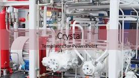  Presentation with refrigeration system - Slide deck enhanced with refrigeration system - image of a compressor station background and a coral colored foreground