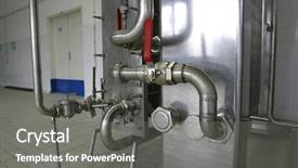  Presentation with dairy - Colorful slide set enhanced with refrigeration system - pipes and pressure valves backdrop and a  colored foreground