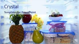  Presentation with refrigerator - Audience pleasing presentation consisting of cardiogram of heart rhythm backdrop and a light blue colored foreground