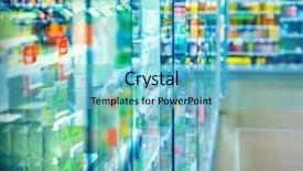  Presentation with refrigerator - Slide set enhanced with contrakt marketing - refrigerator in the supermarket background and a light blue colored foreground