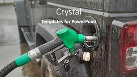  Presentation with refueling - Amazing PPT theme having refueling-an-off-road-car backdrop and a gray colored foreground