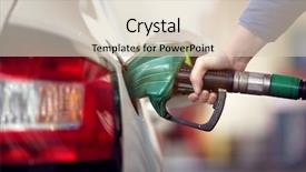  Presentation with fuel station - Slide deck consisting of refueling the car background and a lemonade colored foreground