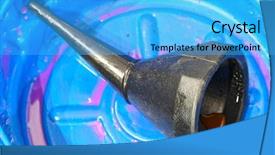  Presentation with refuelling - Audience pleasing slide set consisting of refuelling funnel in a blue backdrop and a light blue colored foreground