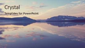  Presentation with serenity - Slide deck consisting of refugge - serenity lake in tundra background and a lemonade colored foreground