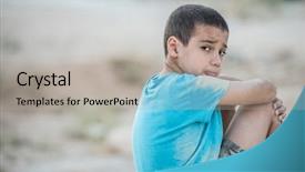  Presentation with poverty - Colorful PPT theme enhanced with refugee - dirty and poverty backdrop and a light gray colored foreground