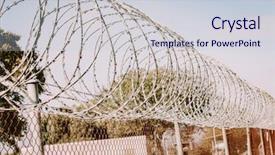  Presentation with safety - Amazing slides having refugee - safety fence of barbed wire backdrop and a lemonade colored foreground