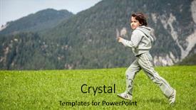  Presentation with refugee - Cool new theme with refugee children - boy and girl running backdrop and a  colored foreground