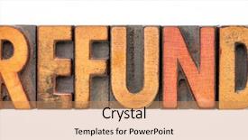  Presentation with abstract - Slide deck having refund - isolated word abstract background and a coral colored foreground
