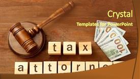  Presentation with tax refund - Beautiful presentation theme featuring refund system - wooden cubes with space backdrop and a tawny brown colored foreground