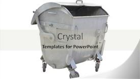  Presentation with bin - Cool new PPT theme with refuse-bin-under-the-white backdrop and a soft green colored foreground