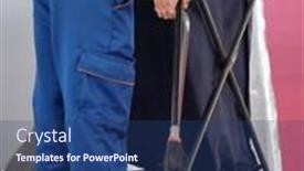  Presentation with bin - Presentation theme with refuse-bin-under-the-white background and a ocean colored foreground