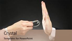  Presentation with corruption - Audience pleasing presentation design consisting of refusing to take bribe corruption backdrop and a coral colored foreground