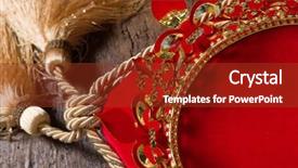  Presentation with king crown - Beautiful PPT layouts featuring regalia - medieval golden king's crown backdrop and a tawny brown colored foreground