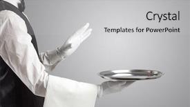  Presentation with waiter hand in white glove - Amazing theme having regard - waiter serving with white gloves backdrop and a light gray colored foreground