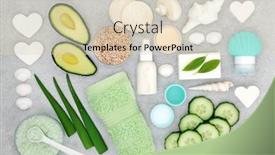  Presentation with cruelty - Amazing slide set having regenerating-beauty-treatment-skin-care backdrop and a lemonade colored foreground