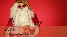  Presentation with hippie - Theme featuring reggae - portrait of a casual santa background and a red colored foreground