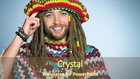  Presentation with reggae - Audience pleasing presentation design consisting of reggae - portrait of a rastafarian young backdrop and a tawny brown colored foreground
