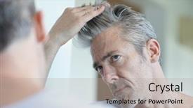  Presentation with looking for their - Colorful presentation theme enhanced with regime - portrait of mature handsome man backdrop and a light gray colored foreground
