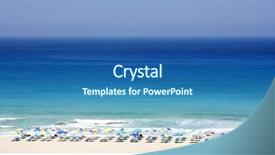  Presentation with west - Presentation theme enhanced with regimented rows beside the ultramarin background and a ocean colored foreground