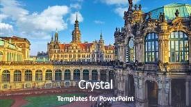  Presentation with royal blue - Audience pleasing theme consisting of region evening sunset with blue backdrop and a dark gray colored foreground