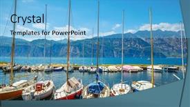  Presentation with sailing - Slides enhanced with region italy landscape of marine background and a light blue colored foreground