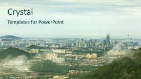  Presentation with regional development - Cool new presentation design with regional development - kuala lumpur city view backdrop and a sky blue colored foreground