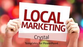  Presentation with regional development - Amazing PPT layouts having regional development - local marketing card with colorful backdrop and a coral colored foreground