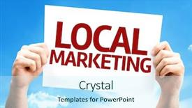  Presentation with regional development - Colorful PPT theme enhanced with regional development - local marketing card backdrop and a cool aqua colored foreground