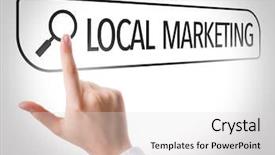  Presentation with sem search engine marketing - Amazing PPT theme having regional development - local marketing written in search backdrop and a light gray colored foreground