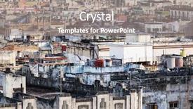  Presentation with old - Slide deck consisting of regional development - old havana slum sunny day background and a gray colored foreground