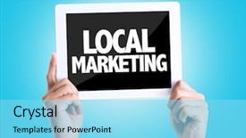  Presentation with regional development - Presentation theme with regional development - tablet pc with text local background and a arctic colored foreground