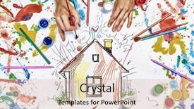  Presentation with regional development - Amazing presentation design having regional development - top view of hands drawing backdrop and a lemonade colored foreground