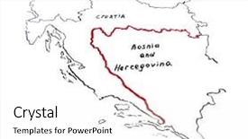  Presentation with dispute - Cool new theme with regional economics - map of croatia and bosnia backdrop and a white colored foreground