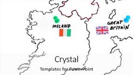  Presentation with united kingdom - Audience pleasing theme consisting of regional economics - map of ireland and united backdrop and a white colored foreground