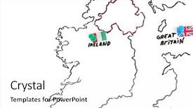  Presentation with dispute - Amazing PPT layouts having regional economics - map of ireland and united backdrop and a white colored foreground