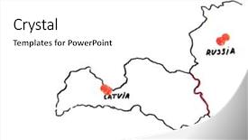  Presentation with dispute - Amazing slide set having regional economics - map of latvia and russia backdrop and a white colored foreground