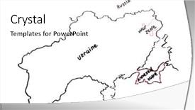  Presentation with dispute - Presentation theme consisting of regional economics - map of ukraine and russia background and a white colored foreground