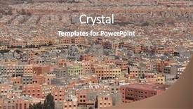  Presentation with southwestern - Presentation enhanced with regional economics - marrakech one of biggest cities background and a gray colored foreground