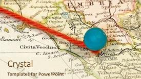  Presentation with map vintage - Presentation theme with regional planning - vintage 1907 copyright - expired background and a lemonade colored foreground