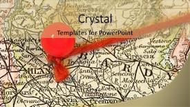  Presentation with map vintage - Audience pleasing presentation theme consisting of regional planning - vintage 1907 copyright - expired backdrop and a coral colored foreground