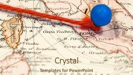  Presentation with destination - PPT theme featuring regional planning - vintage 1907 copyright - expired background and a  colored foreground