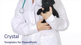  Presentation with lady - Presentation with registered nurse - anonimus lady veterinarian background and a sky blue colored foreground