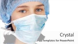  Presentation with floral border over white - Amazing PPT layouts having registered nurse - attractive lady doctor backdrop and a white colored foreground