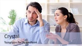  Presentation with divorce - Presentation theme enhanced with registry - young family in marriage divorce background and a light blue colored foreground