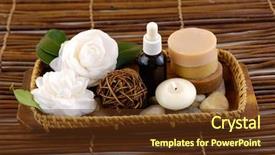  Presentation with health - Slide set consisting of reglage en aviron - health spa setting on mat background and a  colored foreground