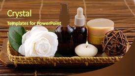  Presentation with health - PPT theme with reglage en aviron - health spa setting on mat background and a  colored foreground