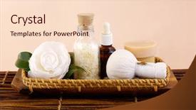  Presentation with management in health - Amazing slide deck having reglage en aviron - health spa setting backdrop and a  colored foreground